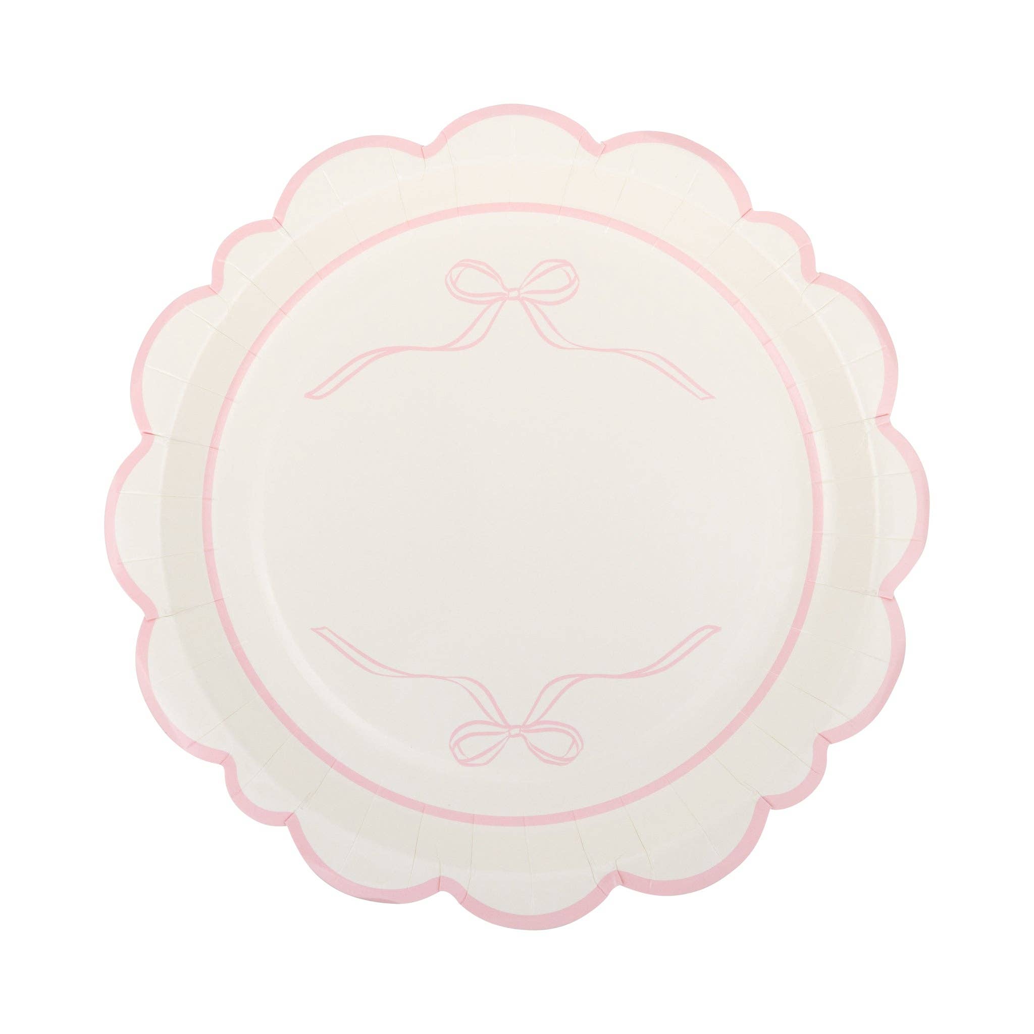 My Mind’s Eye - Wholesale Disposable Plate - PLPL1830 - Round Pink Bows Paper Plate4