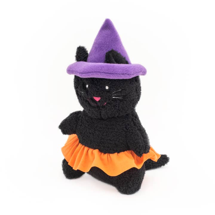 Halloween Cheeky Chumz - Witch Cat - Dog Toy for wholesale by ZippyPaws