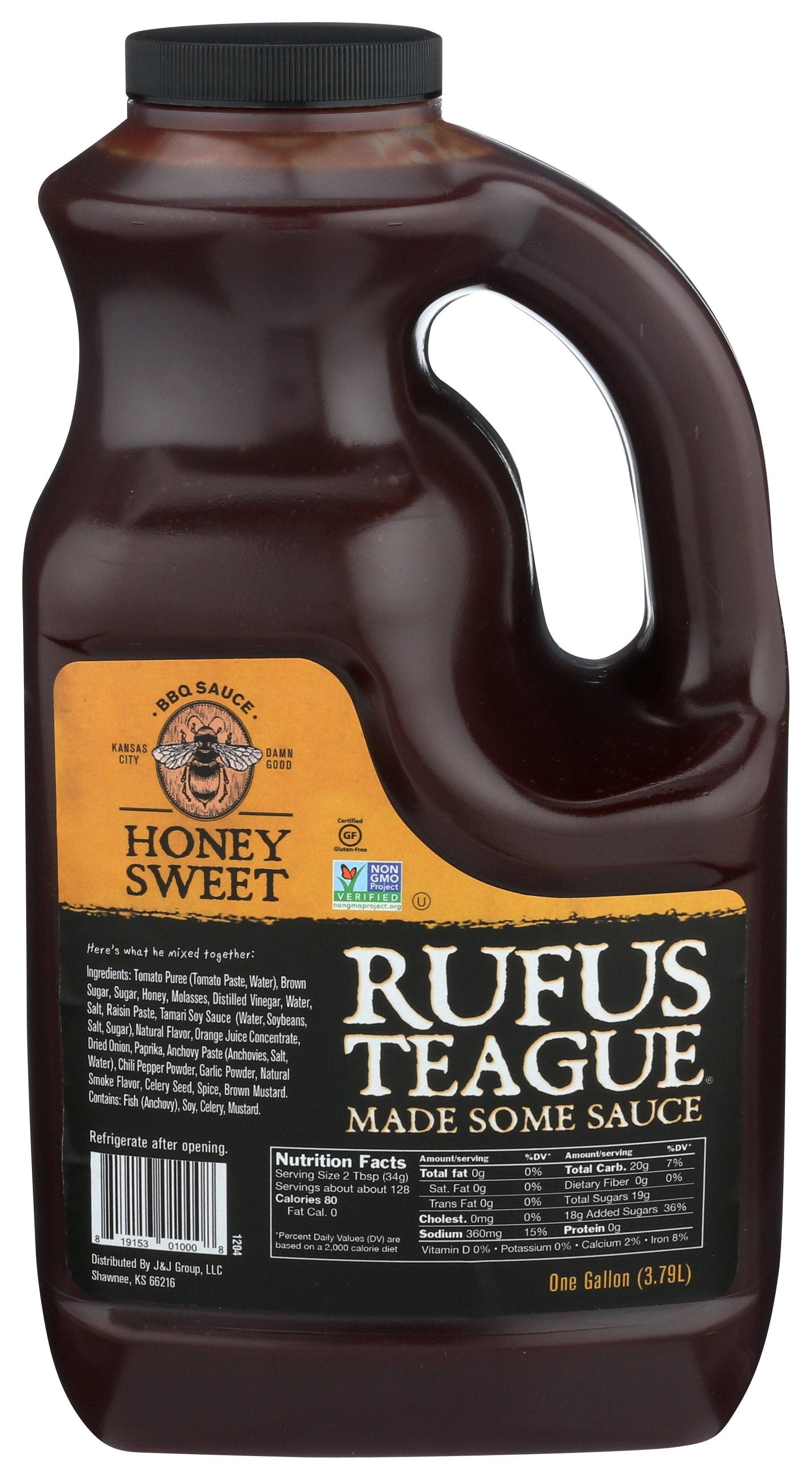 Everyday Supply Co - Wholesale BBQ Sauce - RUFUS TEAGUE SAUCE BBQ HONEY SWEET - Case of 40