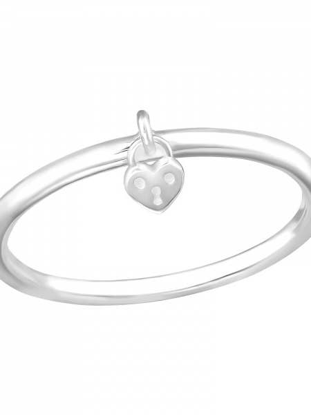 'Franny' silver heart ring for wholesale by Maven