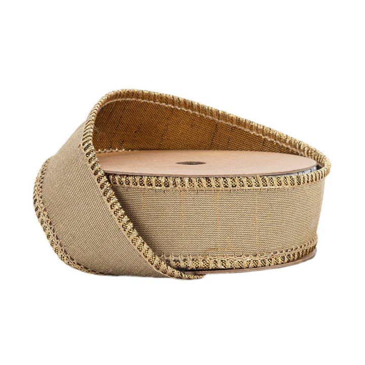 Fita de Dupioni com Arame e Revestimento Metálico, Rolo de 10 Jardas por atacado de LA Ribbons Wholesale