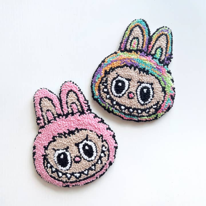 Base de Copos Labubu, Bases de Copos em Croché Labubu por atacado de EmbroiderywithAycan