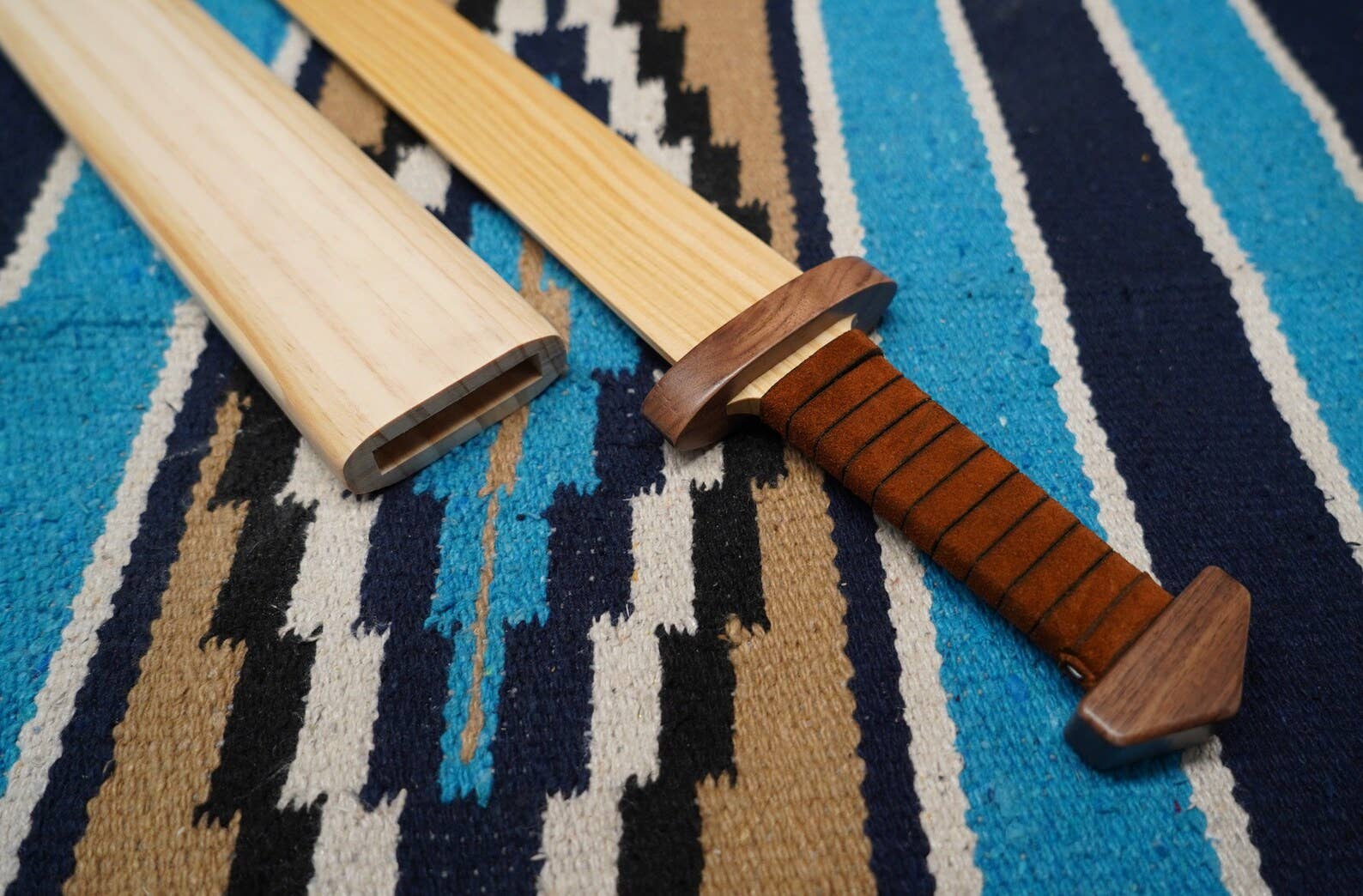 Backwoods Provisions - Wholesale Classic Toy - Kids - Large Viking Sword, Wooden Sheath with Leather Wrapped Handle5