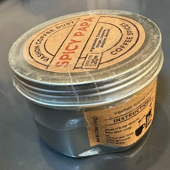 Dented Dust! for wholesale by Vashon Island Coffee Dust