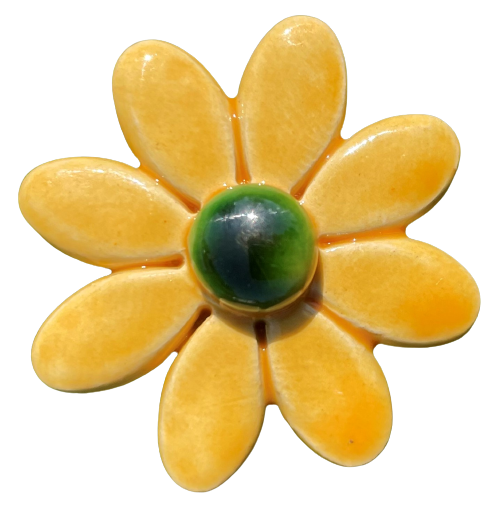 Pannonhem AB. - Wholesale Artificial Flowers - Ceramic Flower Daisy/small, Plant stake,Daisy on stem1