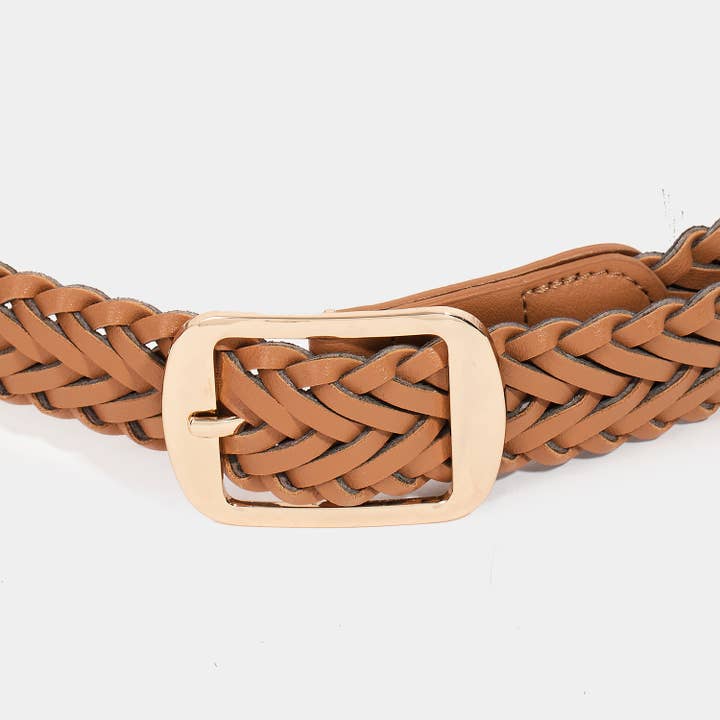 Collections by Fame Accessories - Wholesale Belt - Women's - Braided Vegan Leather Belt2