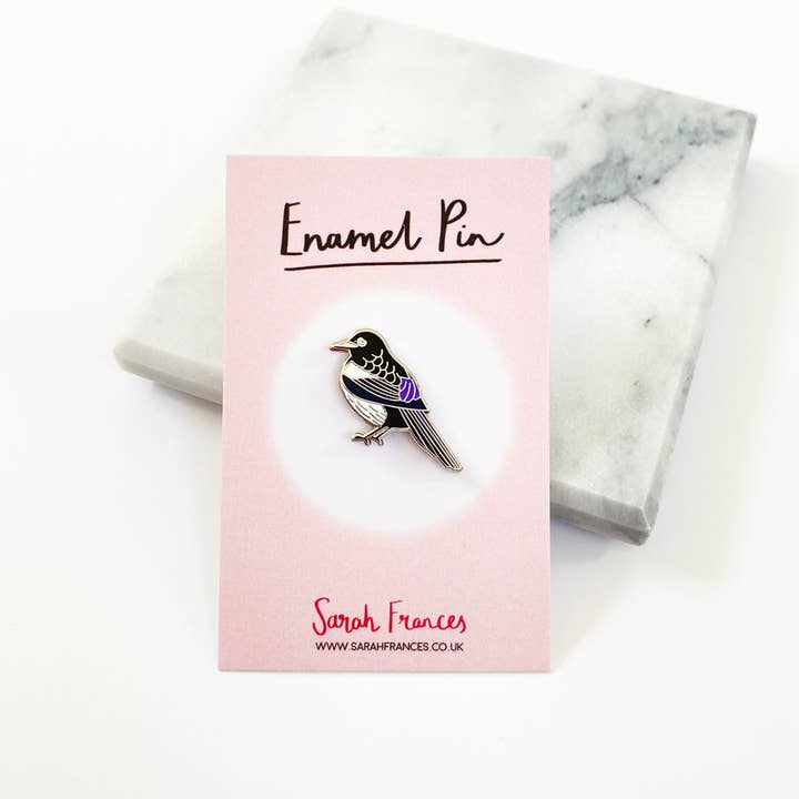 Sarah Frances - Wholesale Lapel Pin/Button - Magpie Enamel Pin