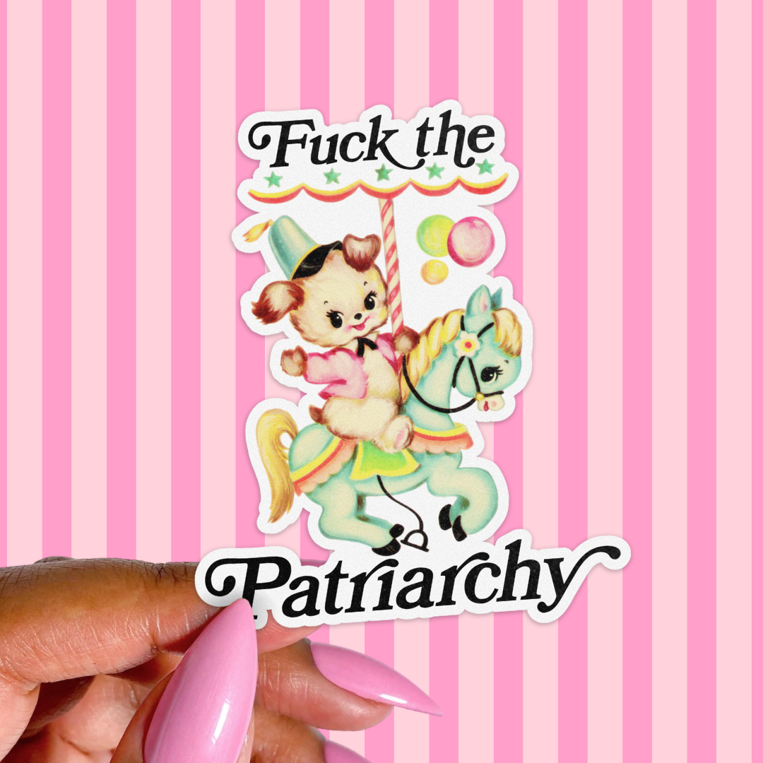 Pretty Toxic Stickers - Vente Autocollant - Autocollant kitsch rétro, Fuck the Patriarchy, Funny Feminist2