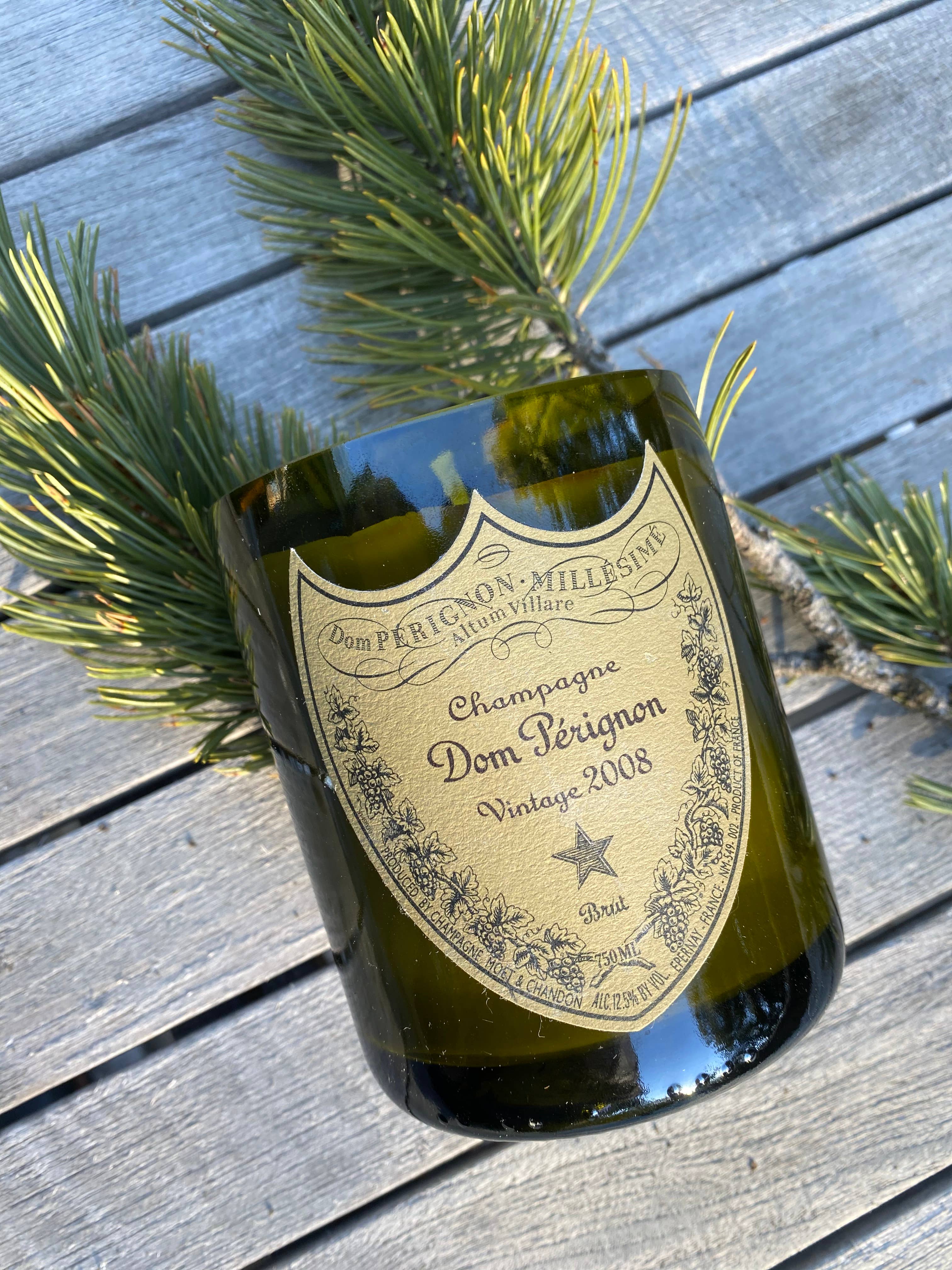 Scottsdale Candle Co - Wholesale Jar/Filled Candle - Recycled Dom P Bottle - Vintage Label Candle1