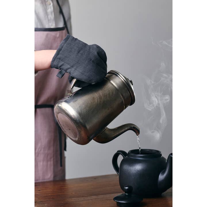 Fog Linen Work - Wholesale Oven Mitt/Pot Holder - Linen Oven Mitten Macadam