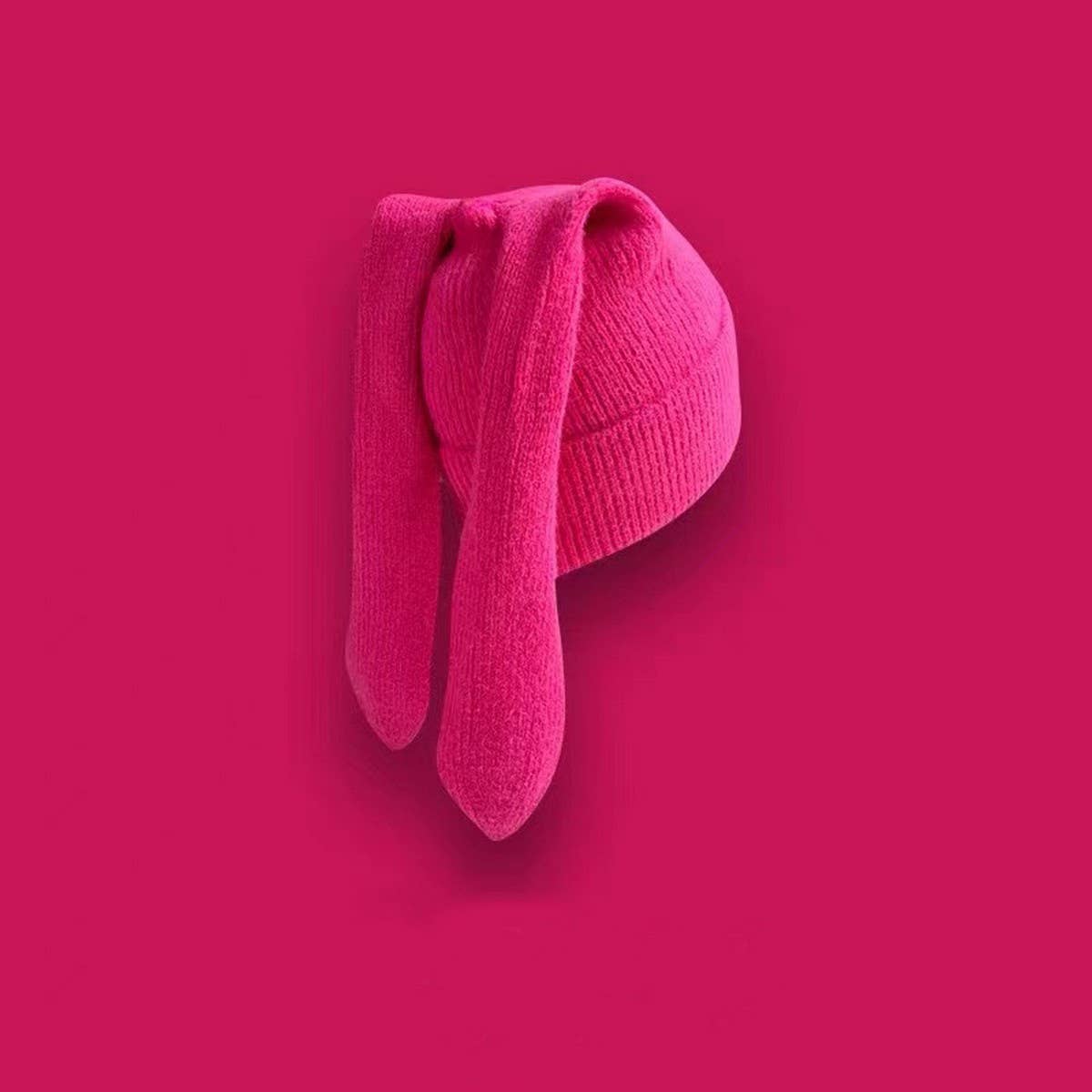 NINEXIS - Wholesale Beanie - Women's - CWAH2212_SOLID COLOR LONG EAR RABBIT KNITTED WOOL HAT4