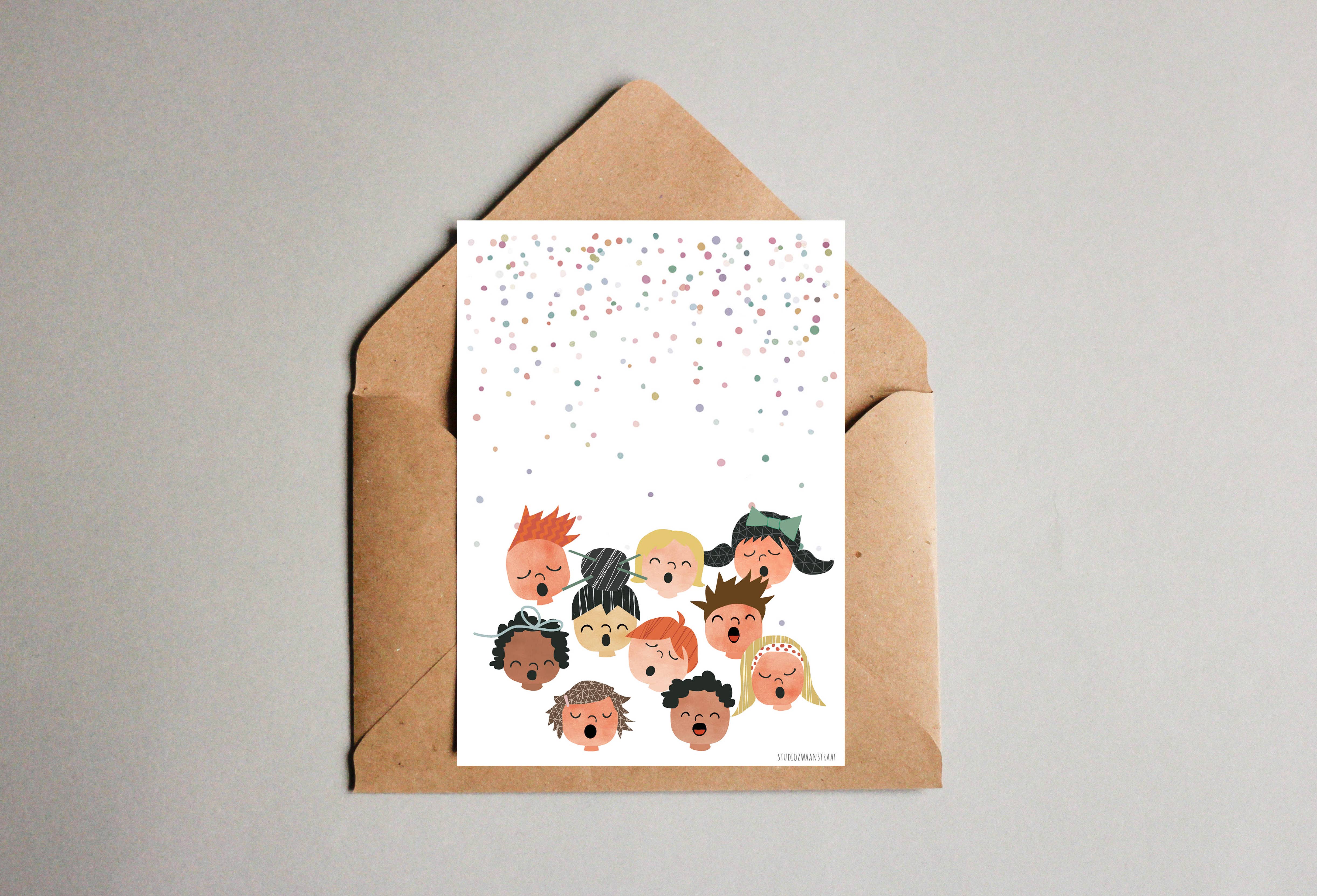 STUDIOZWAANSTRAAT - Vente Cartes postales - carte postale 'party people'3