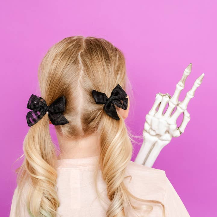 Haunted House Classic Pigtail Set | Halloween 24 Collection for wholesale by Gussy Up Bow Co