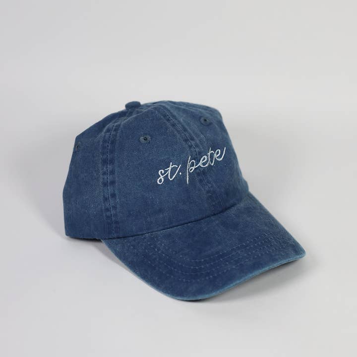 Tay Dunworth - Wholesale Baseball Cap - Unisex - St. Pete (Florida) Cursive Embroidered Dad Hat