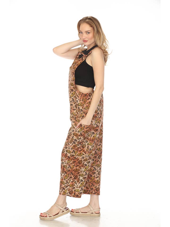 Lakhays Collection Inc. - Wholesale Overalls - Women's - Homespun Butterfly Oversized Overalls