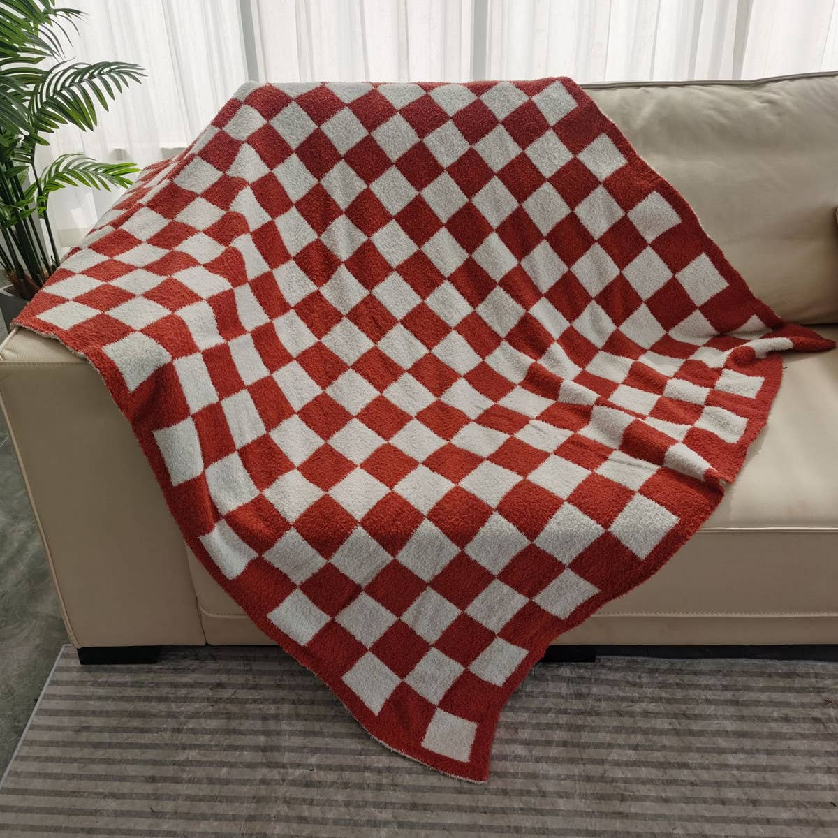 ACCITY - Wholesale Throw Blanket - PLAID STRIPED KNITTED BLANKET SOFA BLANKET_CWMM03209