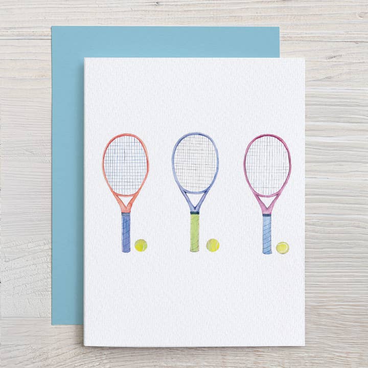 Waterline Studio - Wholesale Stationery/Notecard Set - Watercolor Tennis Stationery Set: 6 Assorted Note Cards3