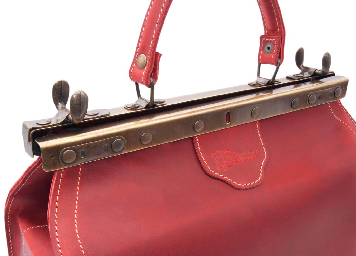 Thielemann Leather Manufacturer - Wholesale Top Handle Bag - Women's - “Santa Maria” doctor bag with leather pockets20