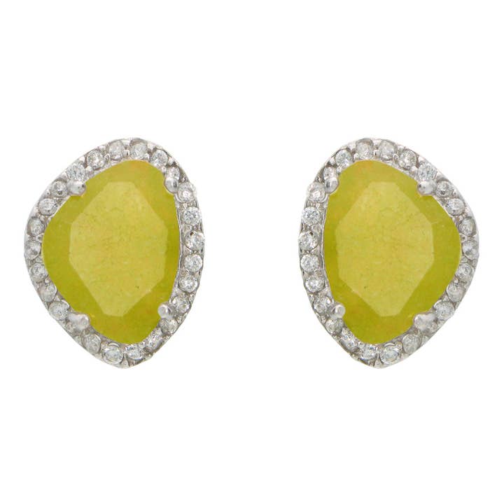 Lime Stud Earrings for wholesale by Barrocos