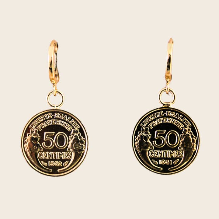 50 Centimes Morlon Earrings for wholesale by Maison Amour