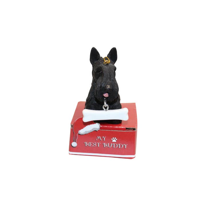 E&S Pets - Wholesale Ornament - Scottie Dog Bone Ornament