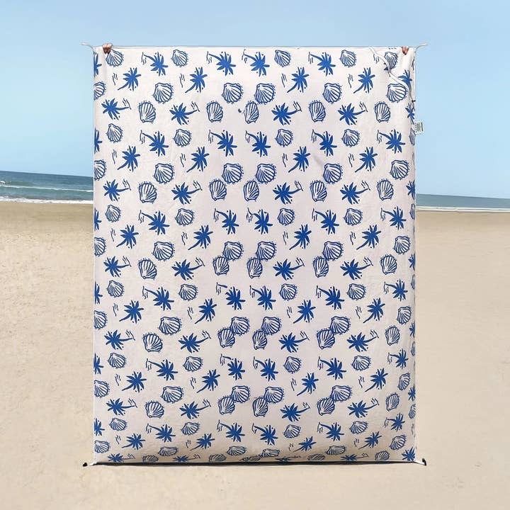 XL Santorini Sand Free Beach Towel with Pocket for wholesale by Nomadique Co