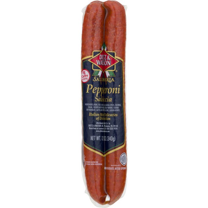 Dietz & Watson - Vendita all'ingrosso Salsicce - Dietz & Watson Pepperoni, confezione doppia, 12 oz