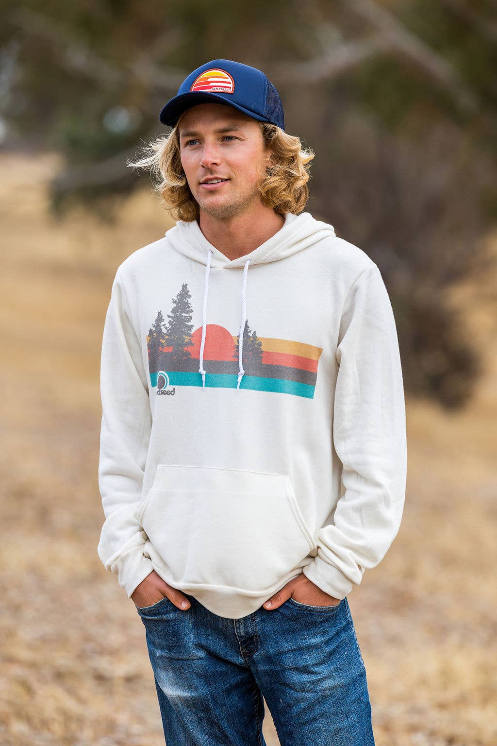 Goodseed Clothing – Engroshandel Hoodie – Kvinder – Pacific Pines Hættetrøje Vintage hvid3