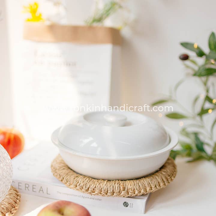 Tonkin Handicraft - Vente Dessous-de-plat - Dessous de plat rond en osier3