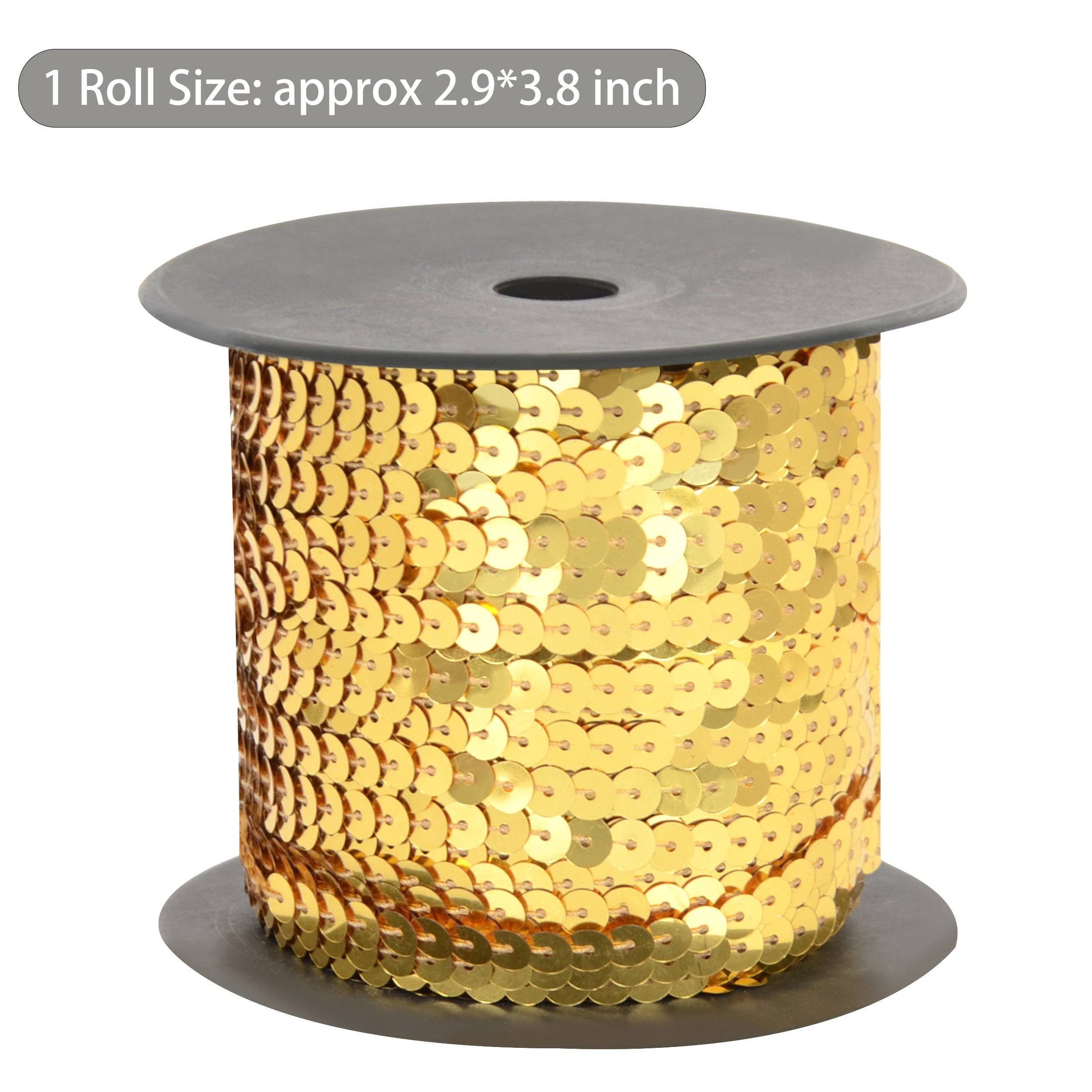 AK Brand - Venta al por mayor Material para manualidades - Tira de Lentejuelas Planas 6mm Lentejuela Metálica Adorno de Lentejuelas2