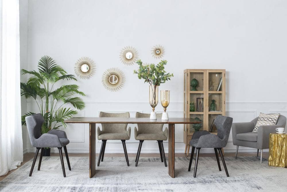 A&B Home Group Inc. - Wholesale Chair - S/2 22x23x32" K/D Dinning Chair - Beige/Black7