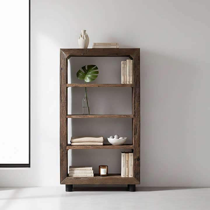 BIDKhome - Wholesale Bookcase - Wood Bookshelf 4 Tier H 71" & L 39.5"6