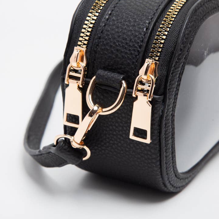 MiMi Wholesale - Wholesale Crossbody Bag - Women's - TG10552 Double Zipper Oval Clear Gameday/Stadium Bag21