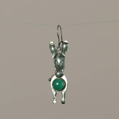 Sterling Burro Earrings with Turquiose for wholesale by Moosepablos, Inc.