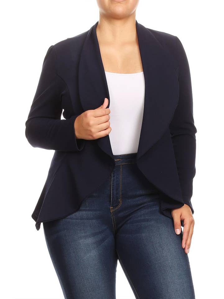 MOA COLLECTION – Blazer - Mulher por atacado – Jaqueta feminina sólida de mangas compridas para escritório28