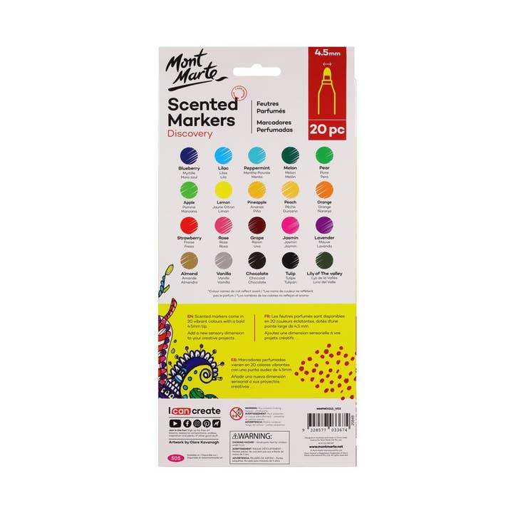 Mont Marte Usa, Inc. - Wholesale Marker - Scented Markers Discovery 4.5mm (0.17in) Tip 20pc
