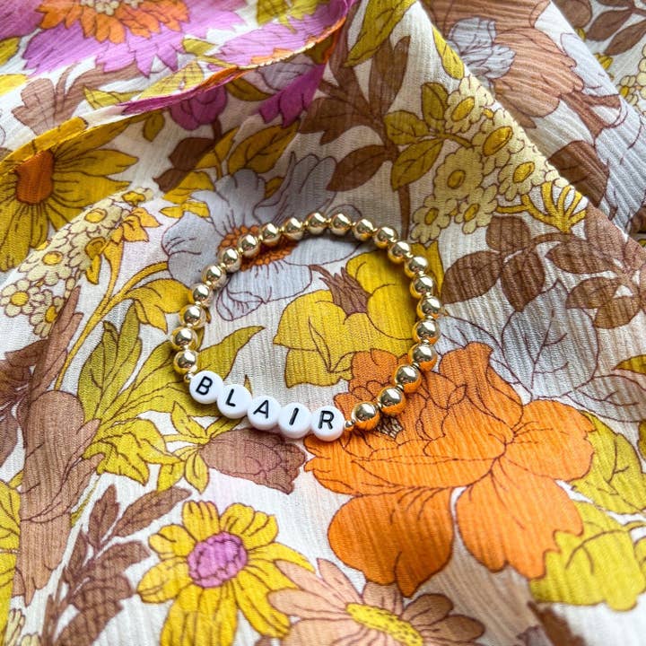 Names For Good - Wholesale Beaded Bracelet - The Gold with Gold End Beads Bracelet4