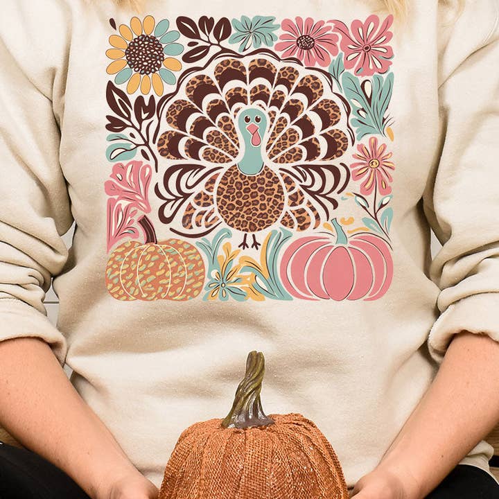 Fall Floral Turkey Heavy Blend Crew Sweatshirt and other Purchase Wholesale zassy's fall market. Free Returns & Net 60 Terms on Faire trending on Faire.