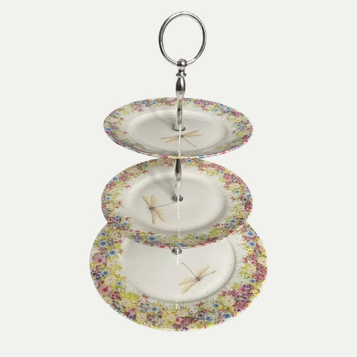 Vild sommar och slända - Tårtställ med 3 nivåer för wholesale av Cheney Penrose Designs