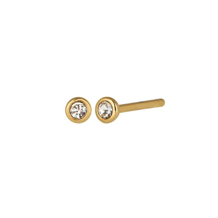 The Land of Salt - Wholesale Stud/Post Earrings - Birthstone Stud Earrings in Gold - Choose Stone11