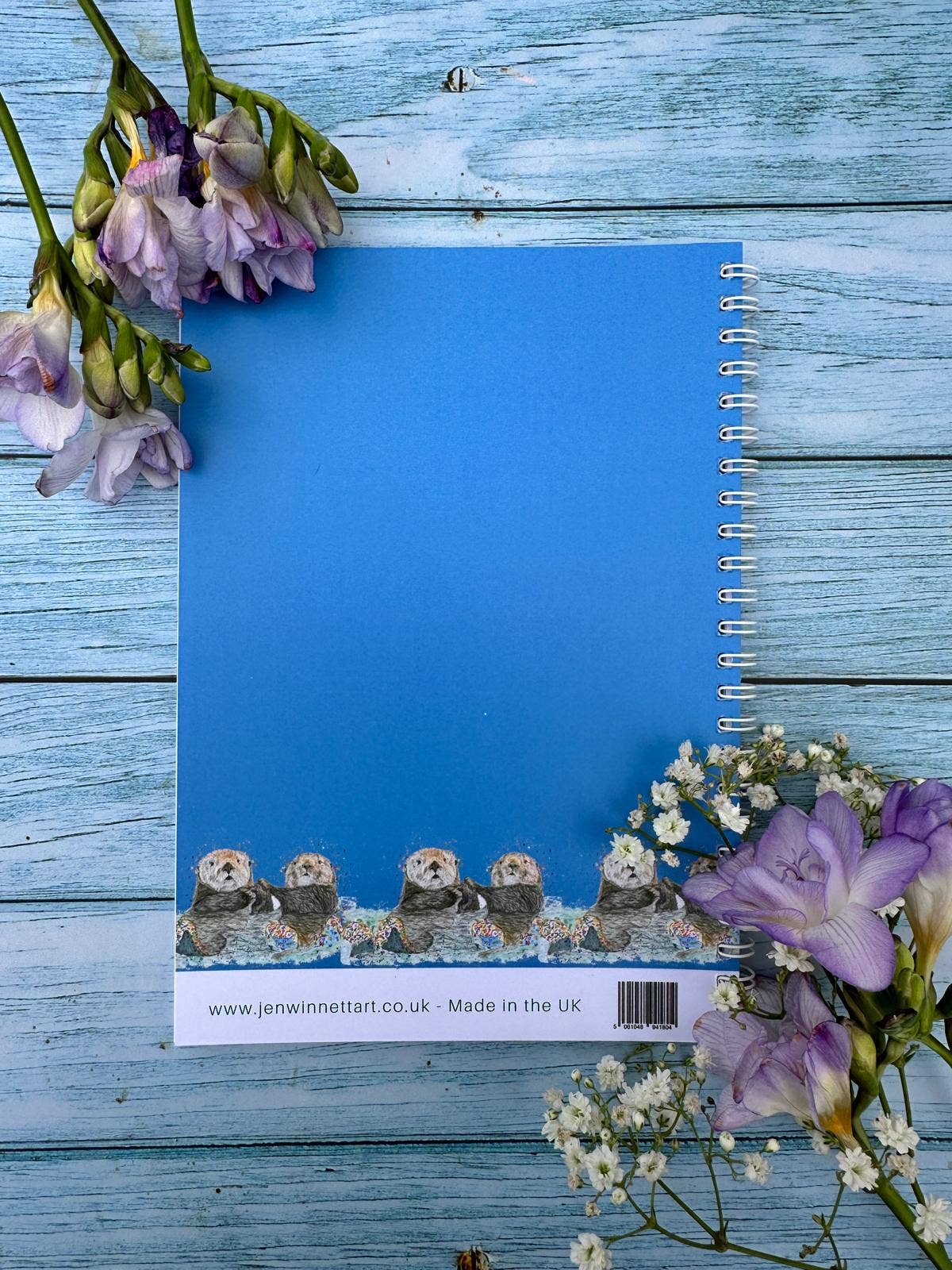 Jen Winnett Eco Artist - Wholesale Notebook - Otter Lined Eco Friendly A5 Notebook UK Made Cute Notepad 2