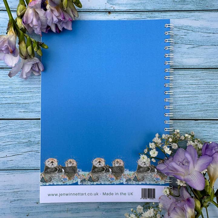 Jen Winnett Eco Artist - Wholesale Notebook - Otter Lined Eco Friendly A5 Notebook UK Made Cute Notepad 2