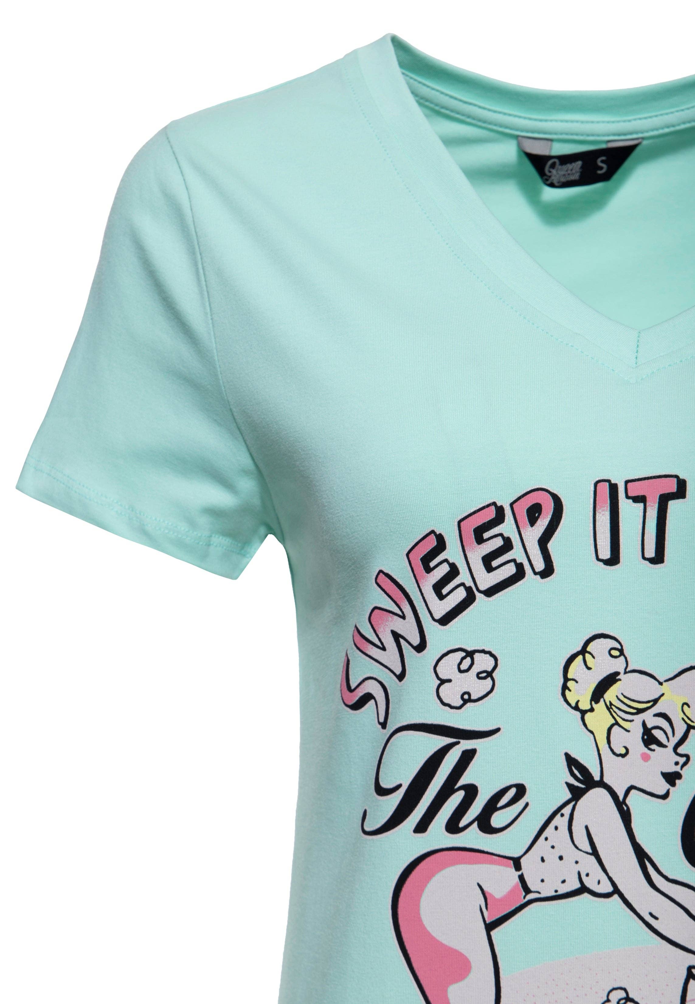 KING KEROSIN – Engroshandel T-shirt med print - Dame – T-shirt « Sweep it under the carpet » med humoristisk retrodesign9