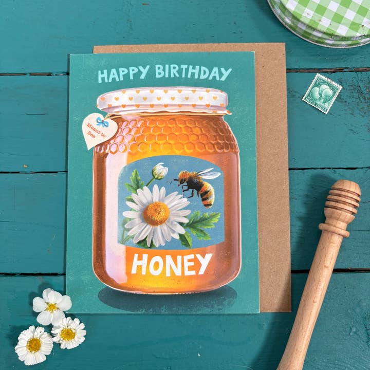 Honey Jar Birthday Blank Card for wholesale by Rocket 68