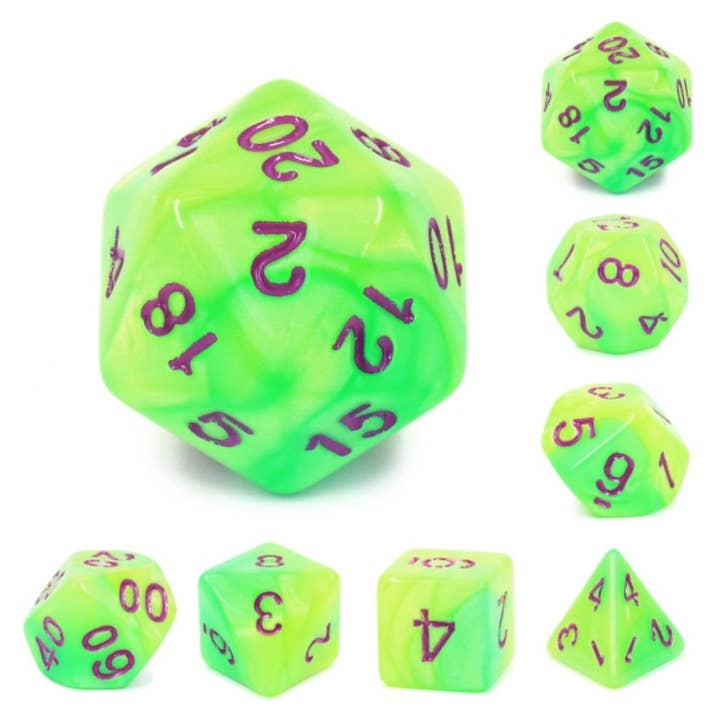 Foam Brain Games - Wholesale Dice - Monster Snot RPG Dice Set