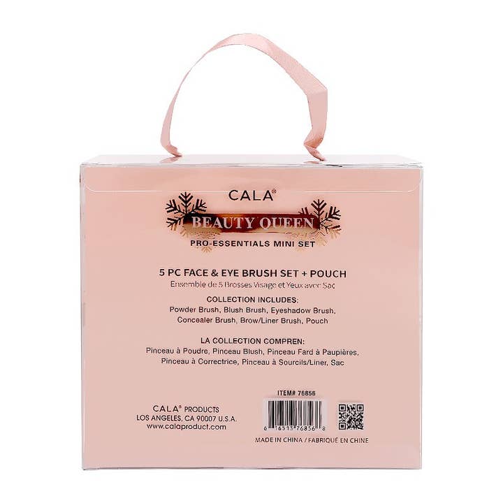 PINEAPPLE Beauty - Wholesale Makeup Brush Set - CALA 76856 Beauty Queen Mini Brush n Pouch Set - 6