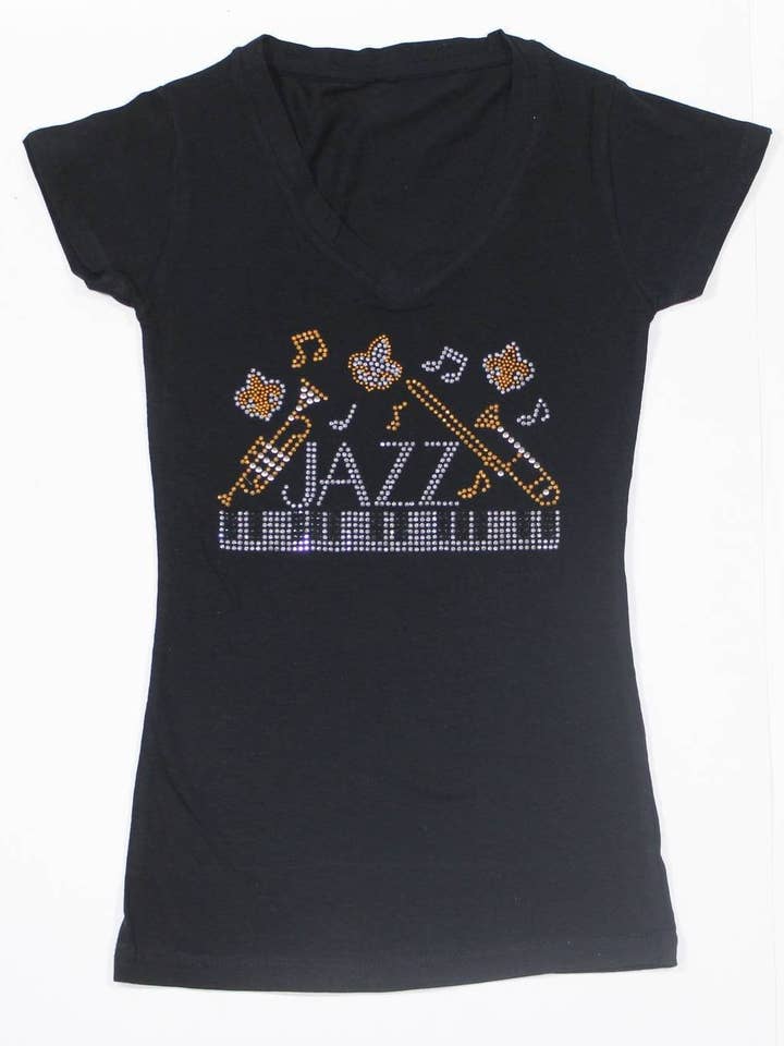Piano de jazz con notas musicales Rhinestone para venta al por mayor de Mardi Gras Creations