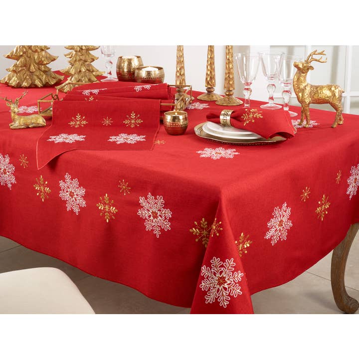 Saro Lifestyle - Wholesale Table Runner - Snowflake Runner