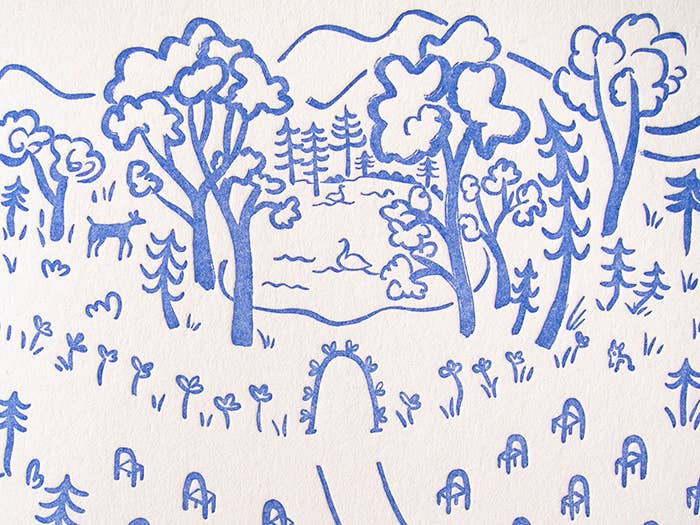 Homework Letterpress Studio - Wholesale Wedding Card - Wedding Pond | Letterpress Card1