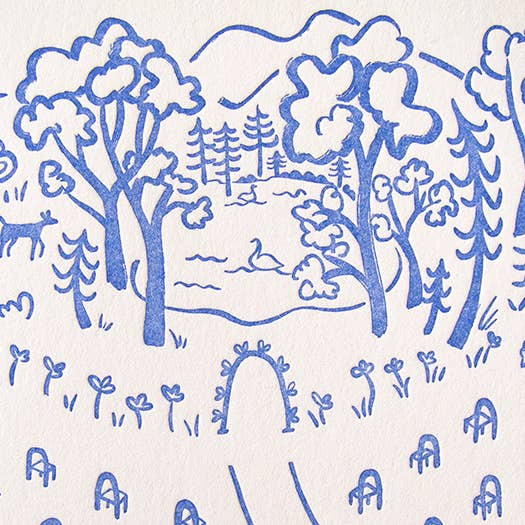 Homework Letterpress Studio - Wholesale Wedding Card - Wedding Pond | Letterpress Card1